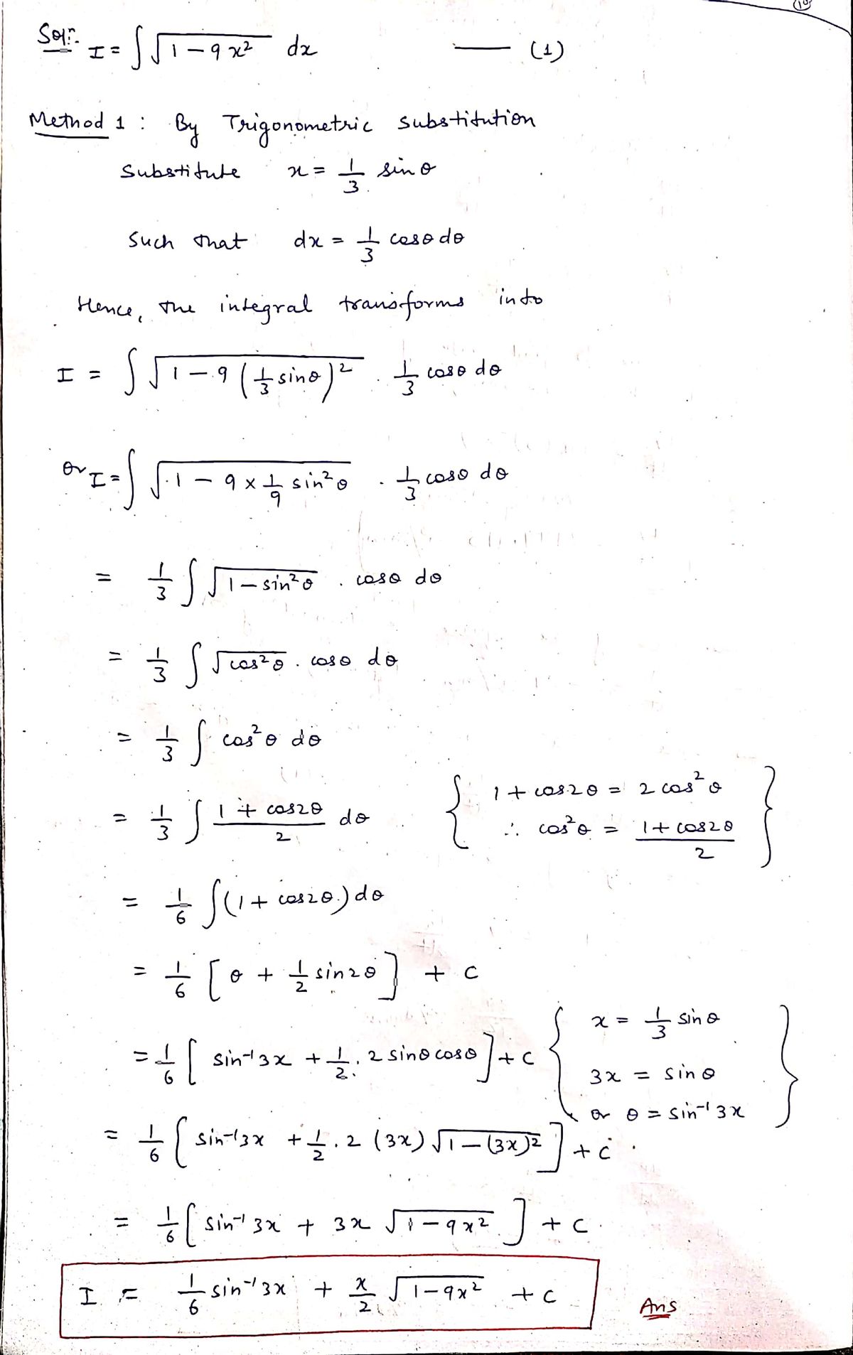 Calculus homework question answer, step 1, image 1